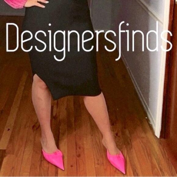 New Balenciaga Pink Scrunch Knife Mules Size EU 40 / US 10 - Picture 13 of 14